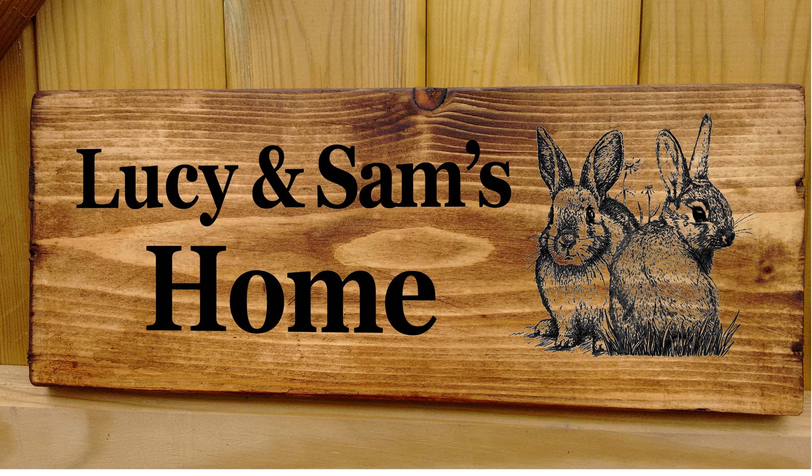 Personalised Rabbit Hutch Sign Number Pet Bunny Cage Run Two Etsy UK