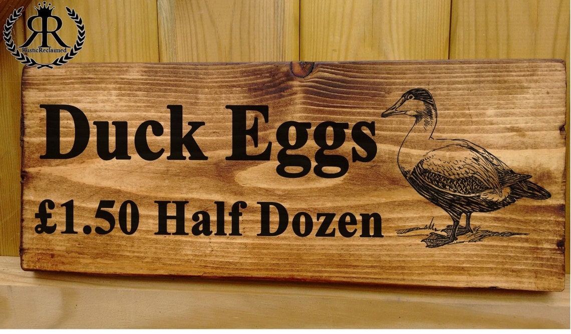 Duck Eggs for Sale Sign Plaque Outdoor Egg Box Fresh Etsy