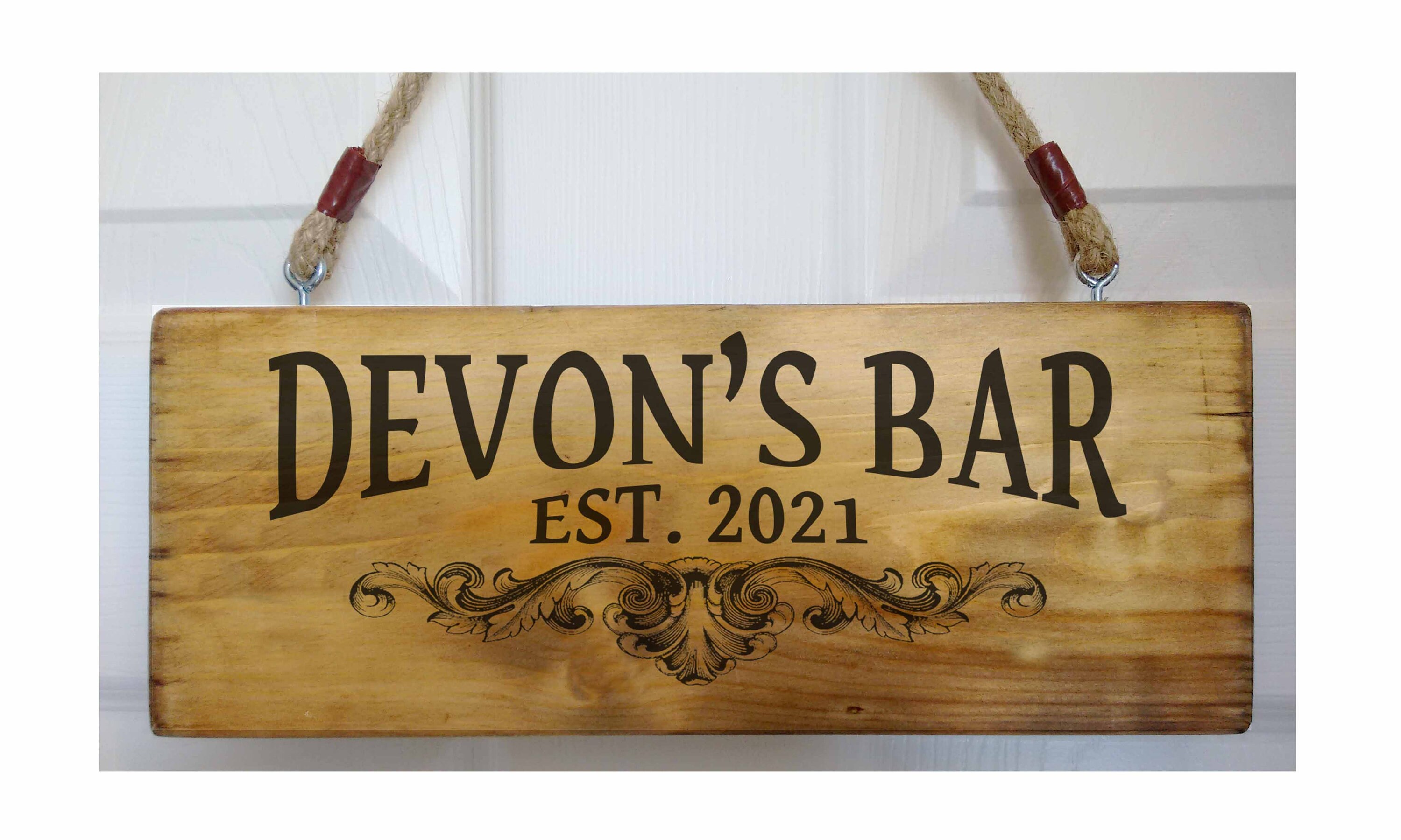 Personalised Home Bar Hanging Pub Sign Name Plaque for Garden Etsy UK