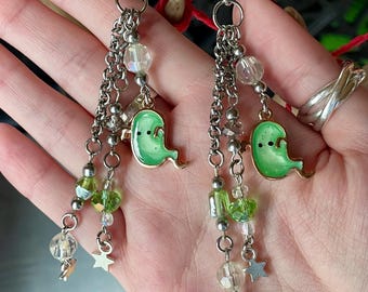 Mint Ghost Charm Keychain | Creepy Cute Halloween Bag Charm