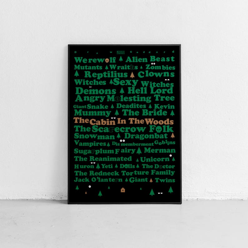 The Cabin In The Woods Wall Art Original Poster High Etsy