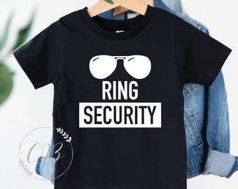 Ring Security Shirt, Ring Bearer Bridal Party T-Shirts (#063)