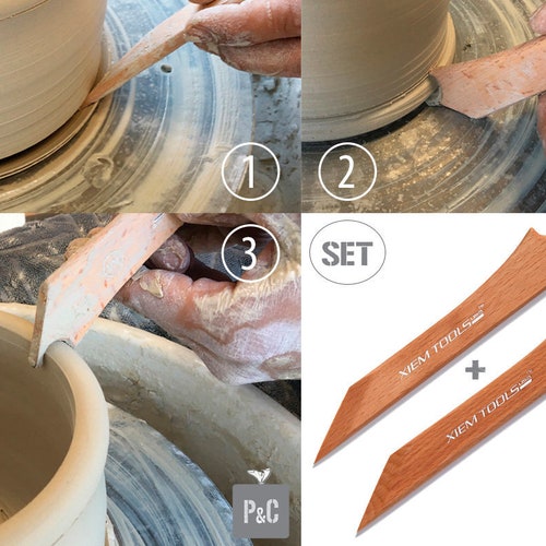 SET pottery FOOT & RIM Shaper and Wheel Throwing Knife Etsy