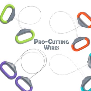 Xiem Pro-Cutting Wires, Pottery Cut-Off Tools, Wire Clay Cutter, Slicing Tools, Cutting Pots Of The Wheel, Straight Curly Wires image 1