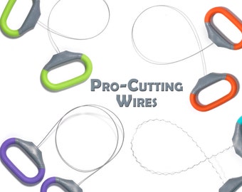 Xiem Pro-Cutting Wires, Pottery Cut-Off Tools, Wire Clay Cutter, Slicing Tools, Cutting Pots Of The Wheel,   Straight Curly Wires