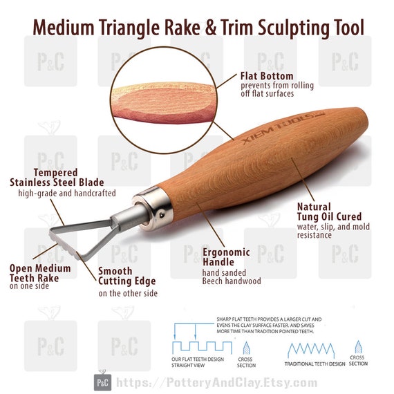 Clay Modeling Tools - 3 piece Sculpting Set