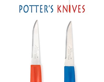 Potter's Knives for Cutting, Trimming, and Sculpting Green-Ware Clay -  Pottery Knife, Fettling Knife, Artist's Knives