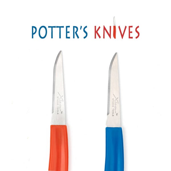 Potter's Knives for Cutting, Trimming, and Sculpting Green-Ware Clay -  Pottery Knife, Fettling Knife, Artist's Knives