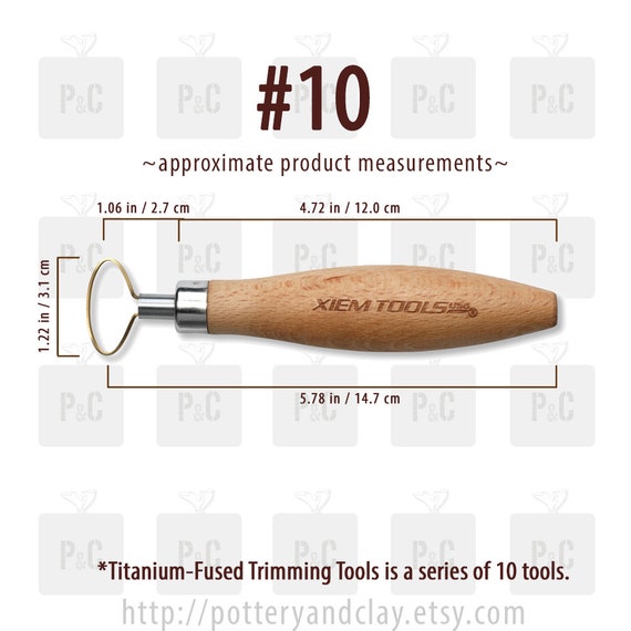 Xiem Tools USA Titanium-Fused Trimming Tools for Pottery and Ceramics  (Large Multi-Function)