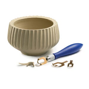 Pottery FLUTING TOOL, Clay Surface Textures, Carving Tool, Ceramic Concave Pattern, Wheel Throwing Tool, Bowls Vases Texture Maker