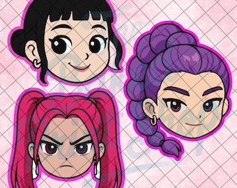 Cute Kpop Hunters Cookie Cutters STL Digital Download Bundle - 18 STLs!!! Images included