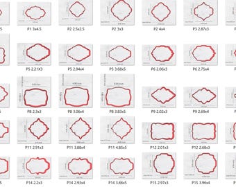 Plaque Cookie Cutter STL Digital Download HUGE BUNDLE -  45 STLs