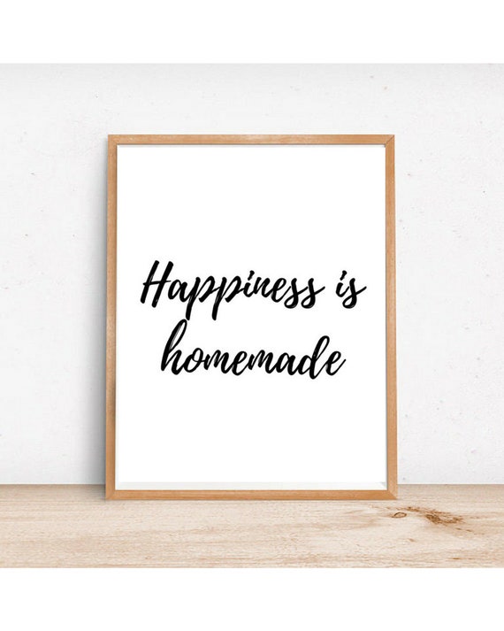Happiness is Homemade Print Printable Art Office Prints | Etsy