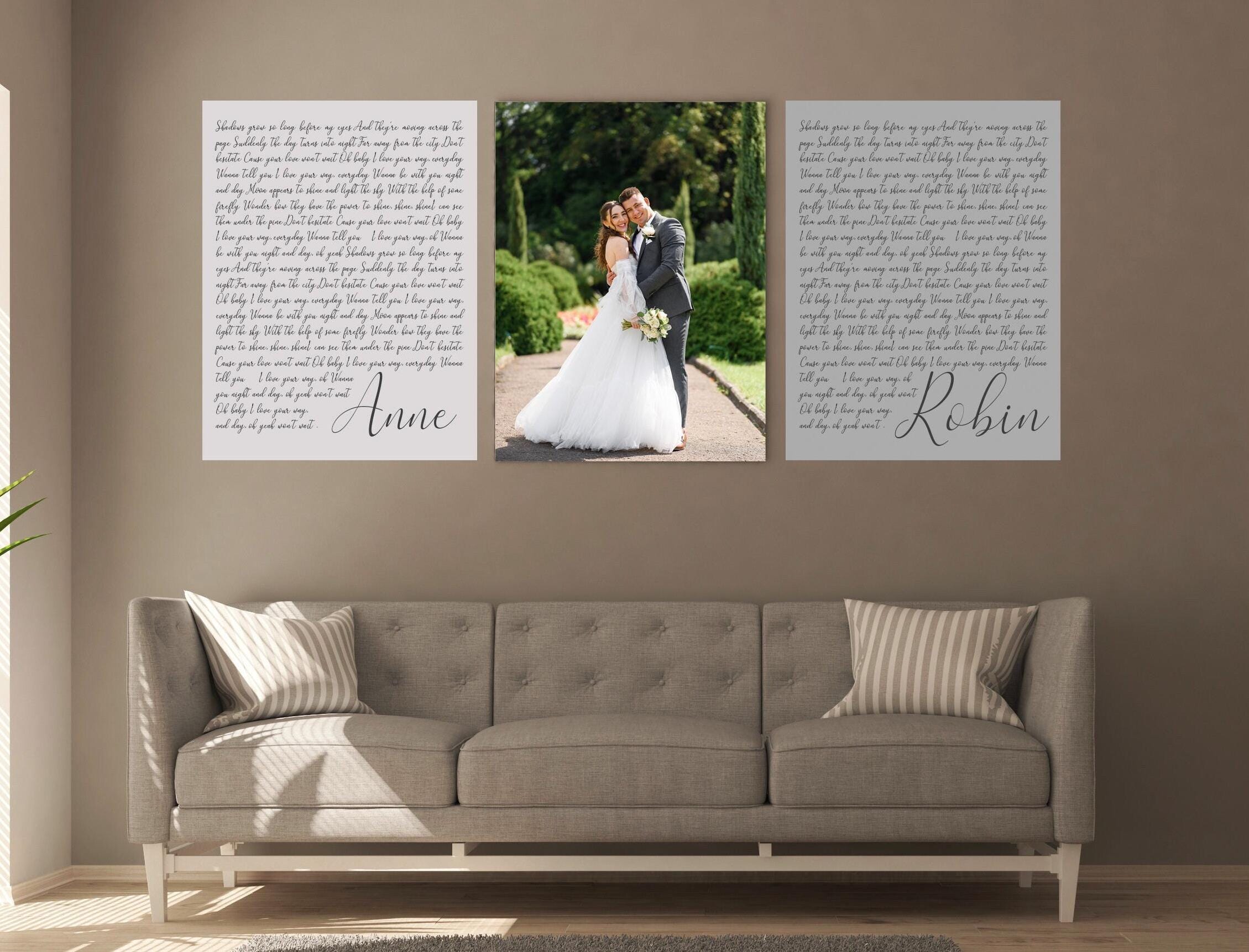 Canvas Vows Print Custom Wedding Vows Art - Personalized Vows Canvas