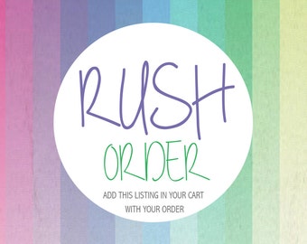 Rush Order - Rush my Order - Aggiornamento spedizione - Ottieni una prova digitale in 24 ore - SPEDIZIONE PRIORITARIA