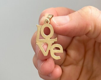 Vintage 14k Yellow Gold ‘LOVE’ Pendant