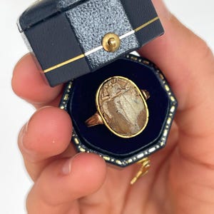 Vintage 14k Gold Scarab Ring/ Pendant. Scarab Spins to lay flat as a pendant or rests on a finger as a ring size 3.5 and sizeable