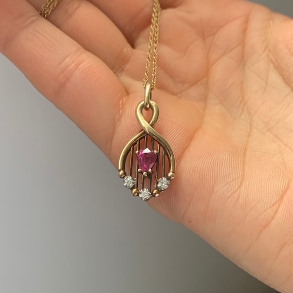 Vintage 14k Gold, Ruby and Diamond