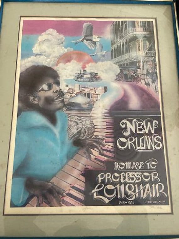 New Music Movement 1980 ポスター New Orleans 1980 Professor Longhair Jazz Poster Framed - Etsy