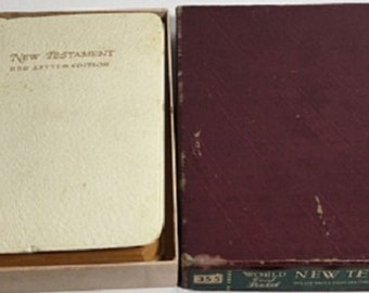 Vintage New Testament Bible - Red Letter Edition - Pocket Size -World Publishing white imit.leather