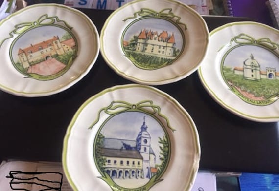 Longchamp Decor Vineyards Hand Painted 61/4
