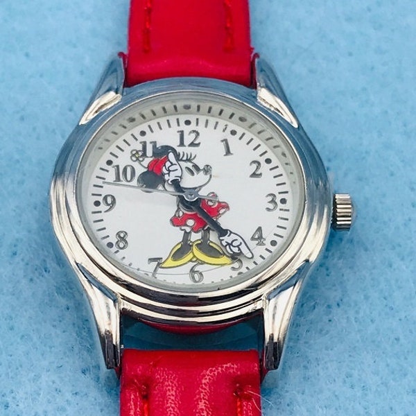 Minnie Mouse Watch Red Band Vintage