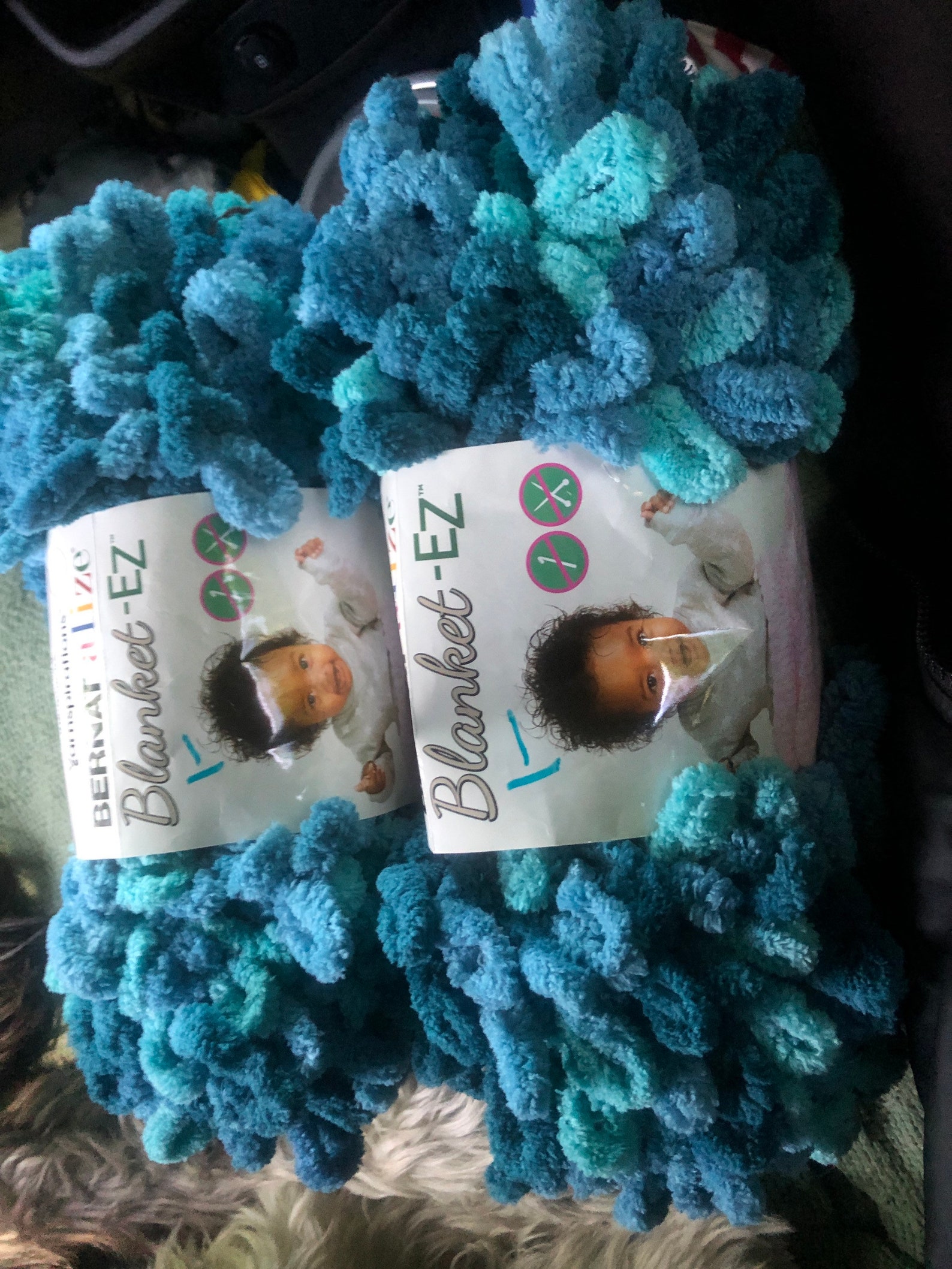Bernat Alize Blanket EZ Yarn Aqua Blue Etsy