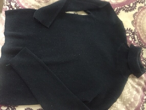 Liz Claibourne Lizsport Women's Blue Sweater Metal