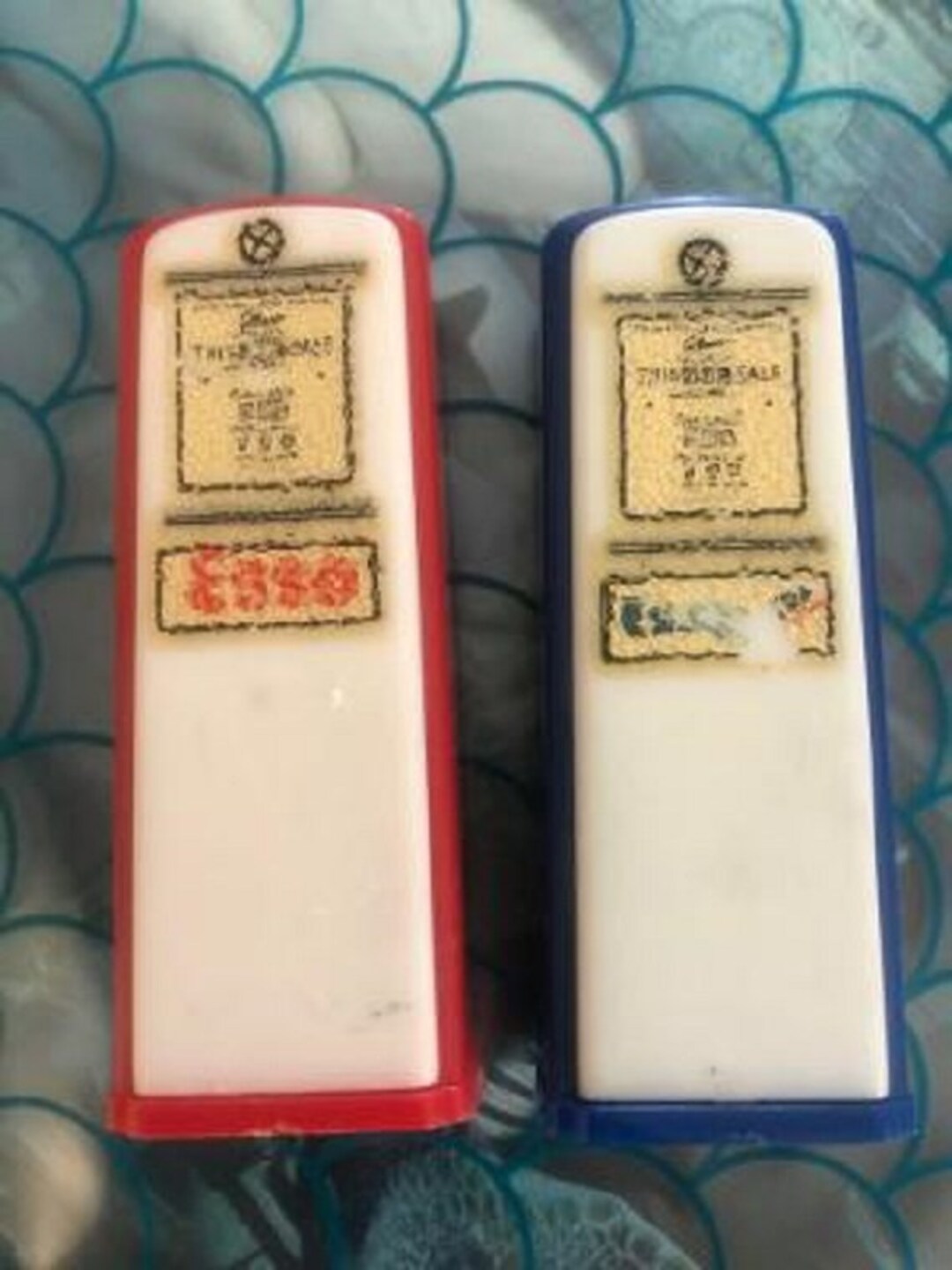 Esso Gas Pump Salt and Pepper Shakers Mini Vintage Uniqiue3 Etsy