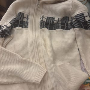 London Fog Vibtage zipper sweater L