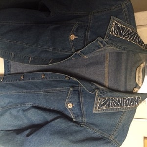 Drapers and Damons Jean Jacket Medium Zebra on Back