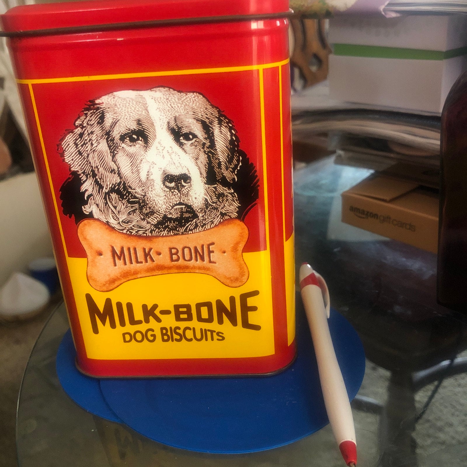 Milk Bone Vintage Dog Biscuit Tin 8 Oz Empty Etsy Canada