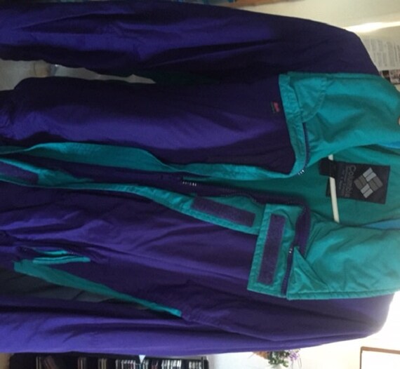 Versatile Columbia Light Jacket Medium Purple Gre… - image 1