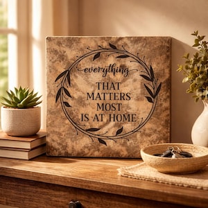 Everything that matters is at home.  Ceramic tile.