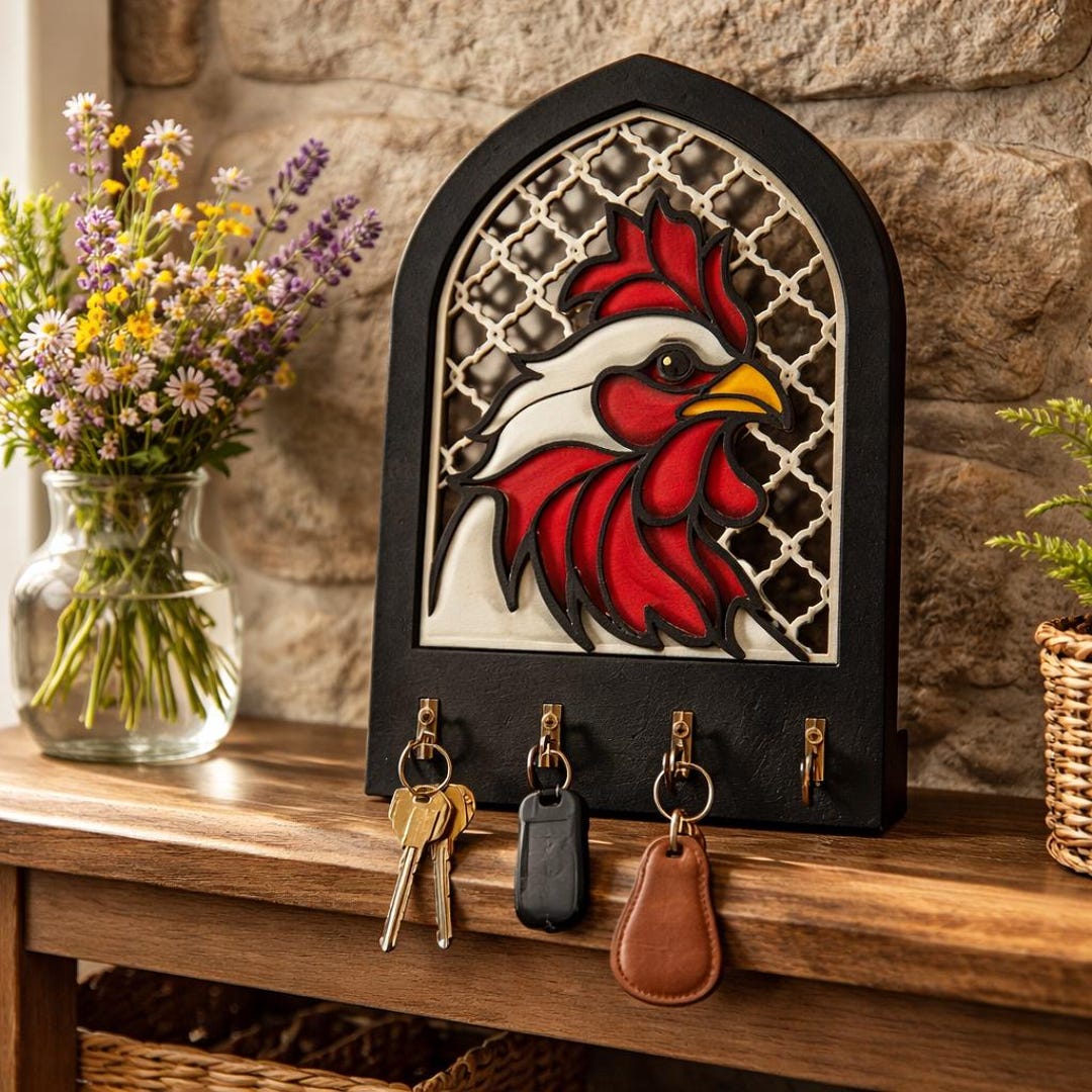 Roaster Key Rack Rooster Key Rack, 3 Layers - Etsy