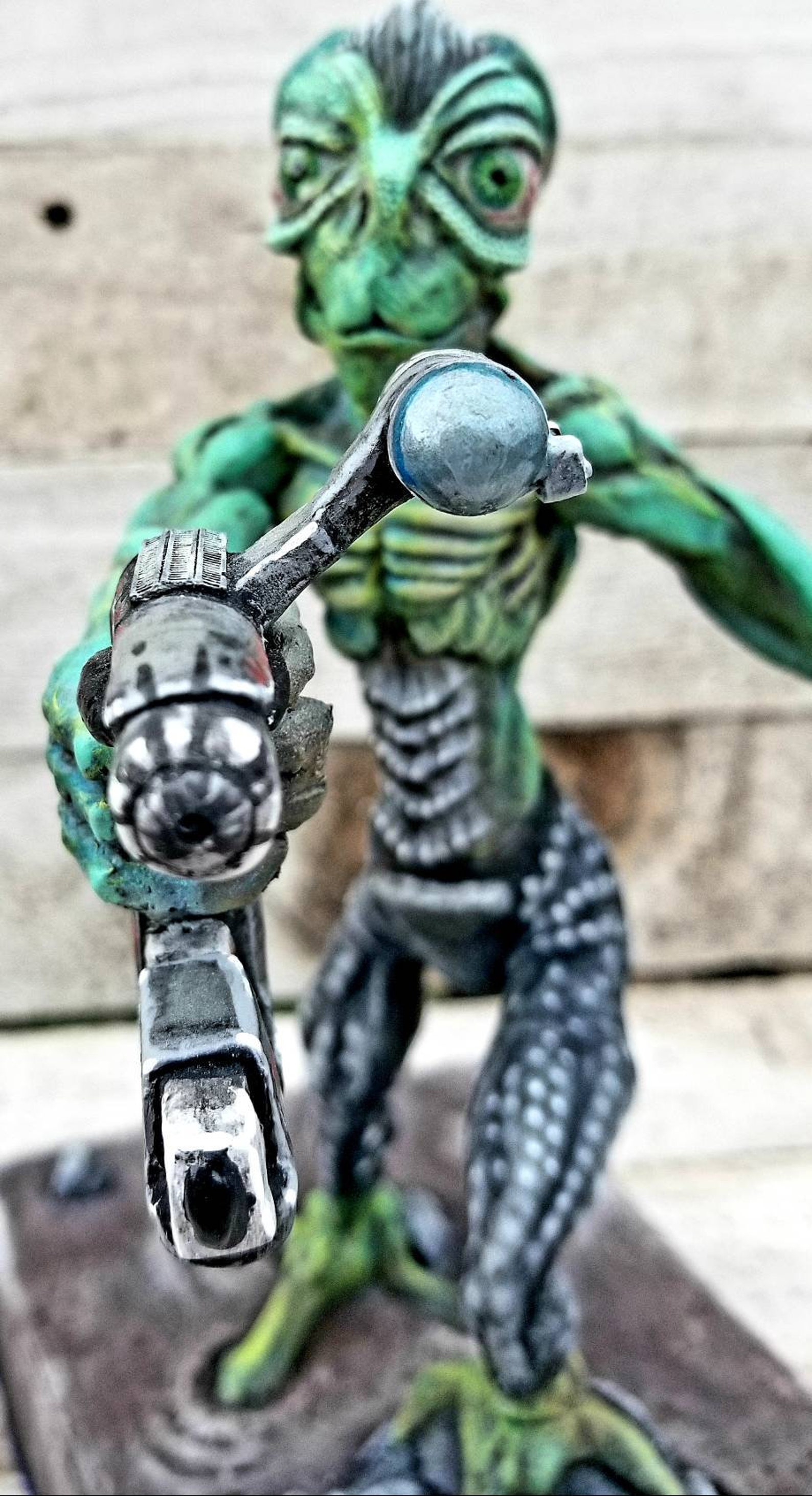 Green Alien Alien Sculpture Creature Sculpture Outer Space | Etsy