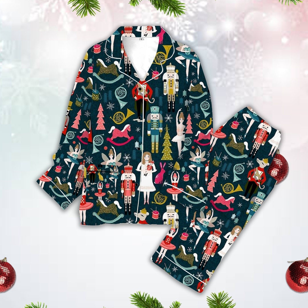 Christmas Nutcracker Ballet Pajama Set Christmas Nutcracker Etsy