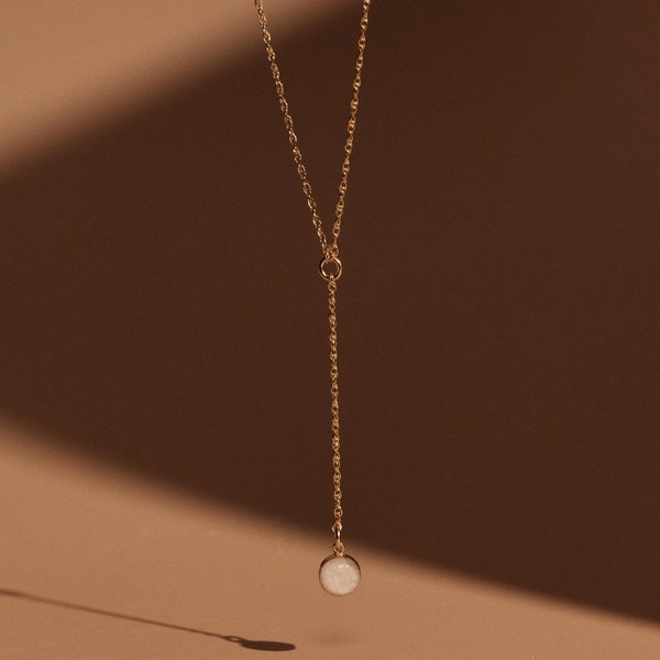 Cremation Drop Necklace - 14k gold filled - Drop style  - Tarnish resistant - Cremation jewelry - ash jewellery with pet ashes