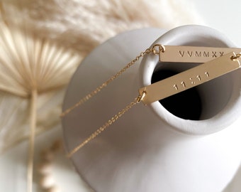 The Bar Necklace - Personalized - 14k Gold Filled