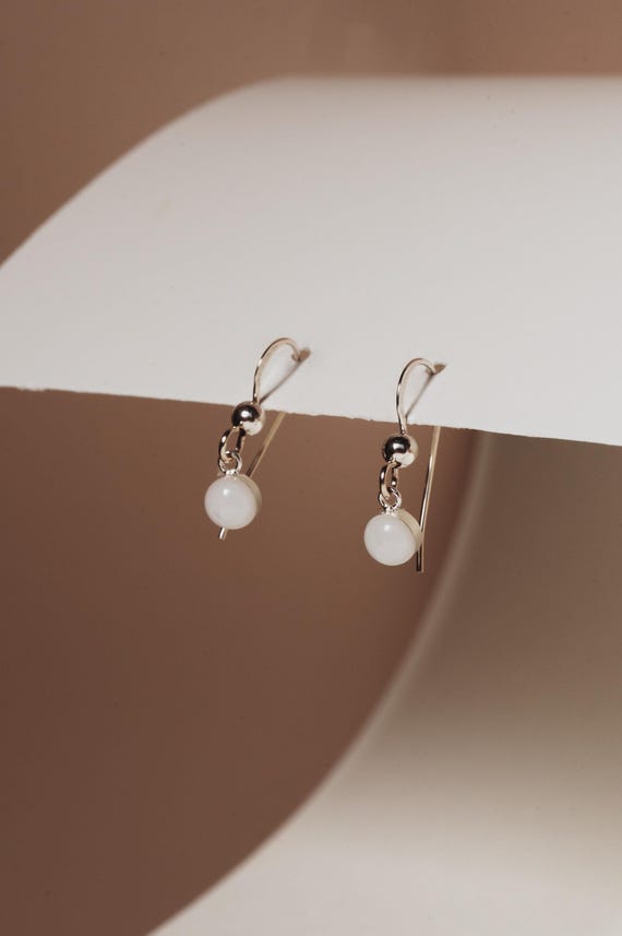 Cremation Drop Fish Hook Earrings- Sterling Silver, Pet Cremation Jewelry