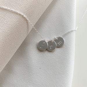 Initial Pendant Necklace Sterling Silver image 3