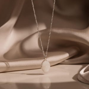 Cremation Oval Necklace, Sterling Silver- Pet Cremation Jewelry