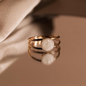 Cremation Double Band Circle Ring - 14k Gold Filled, Pet Cremation Jewelry