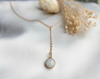 Memorial Drop Necklace 14k Gold Filled 