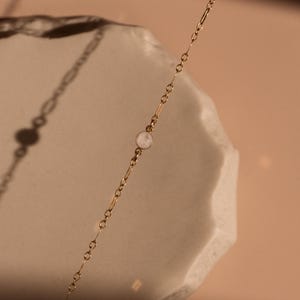 Cremation Sequin Chain Bracelet- 14K Gold Filled, Pet Cremation Jewelry