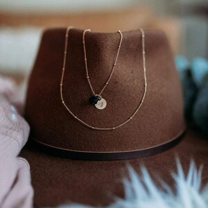 Saturn Chain Collarbone Necklace 14k Gold Filled image 10