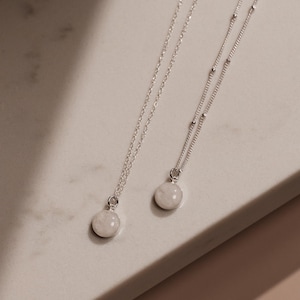 Cremation Necklace- 8mm Pendant Sterling Silver, Pet Cremation Jewelry