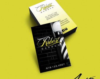 Booksy Barber Business Card Design Salon Hair Stylist Etsy