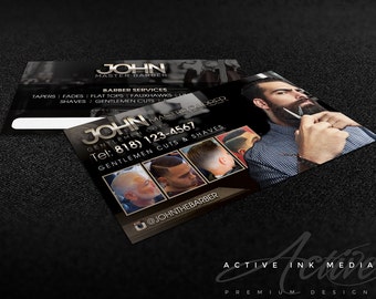 business card design barber business card salon stylist hairdresser barbershop branding