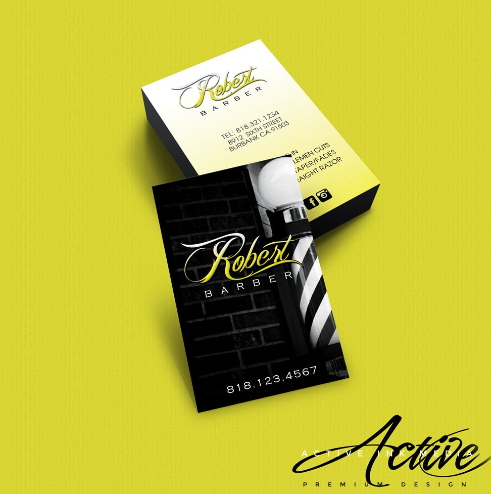 Barber Business Card Design Custom Business Card Design Etsy